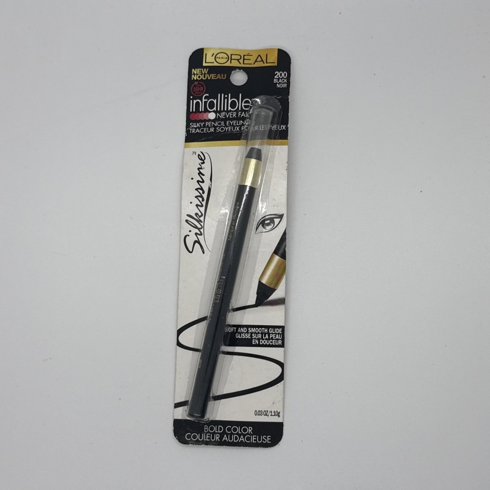 L'Oreal Paris Infallible Never Fail Silkissime Silky Pencil Eyeliner #200 BLACK